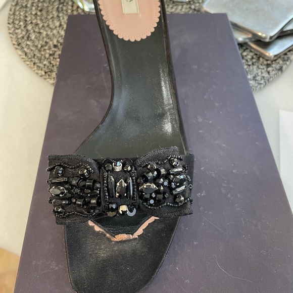 Prada size 38 kitten heel bow shoes - Picture 7 of 9